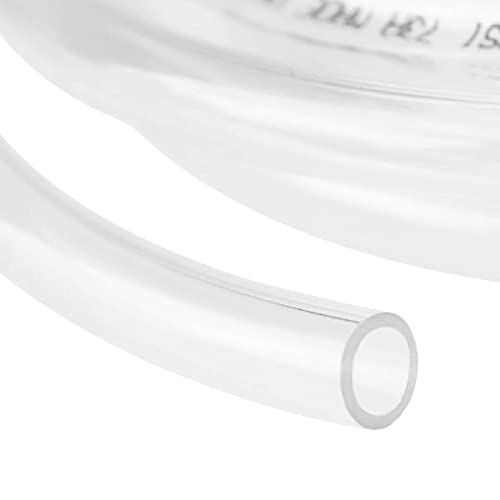Eastrans Clear Vinyl Tubing Flexible PVC Tubing, Hybrid PVC Hose, Lightweight Plastic Tube, by 1/2 Inch ID, 5ft Length, UV Chemical Resistant - size: ID 1/2 INCH, style: 5 Feet