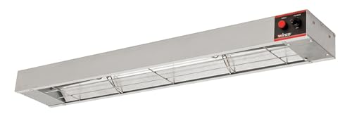 Winco ESH-36, 36-Inch Electric Strip Heater, 850W, 7A, Commercial Grade Infrared Food Warmer, Pass-Through Stations Heating, ETL,Silver - size: 36"