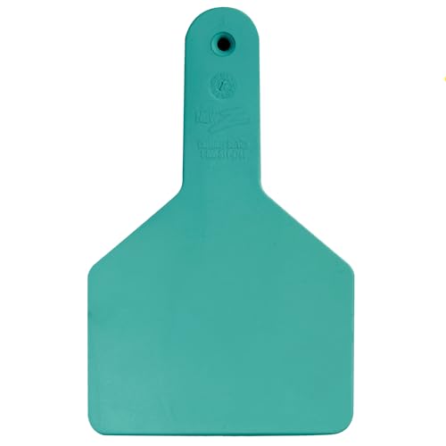 Z Tags 25 Count 1-Piece Blank Long Neck Tags for Calves (Turquoise) - color: Turquoise