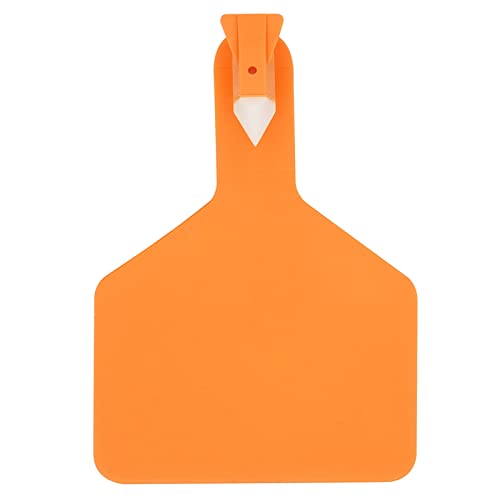 50Pcs Blank Cattle Ear Tags TPU One-Piece Z Tags Animal Identification Livestock Ear Tags for Cow, Goats, Dogs, Pigs, Sheep, Large Size,Orange - color: Orange
