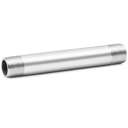 ChillWaves 304 Stainless Steel Pipe Fitting, Nipple Cast Pipe 1" NPT Male x 1" NPT Male Thread 8" Length(200MM)(1-PACK) - size: 1" NPT, style: 8" Length(200MM)