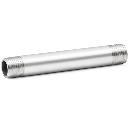 ChillWaves 304 Stainless Steel Pipe Fitting, Nipple Cast Pipe 1-1/2" NPT Male x 1-1/2" NPT Male Thread 6" Length(150MM)(1-PACK) - size: 1-1/2" NPT, style: 6" Length(150MM)