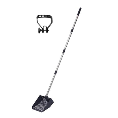 Ergonomic Rubber Grip Manure Scooper for Elderly Users Adjustable 35 65 Inch Stainless Handle for Back Chicken Coops Rakes Scooper with Long Handle - color: C