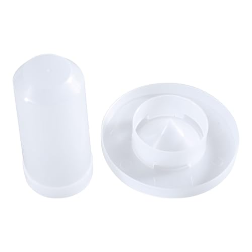 Chicken Poultry Transparent Design Feed Bucket Outdoor Practical Bird Feeder Drinker and Water Dispenser Chicken Feeders for Outdoors Automatic - color: B