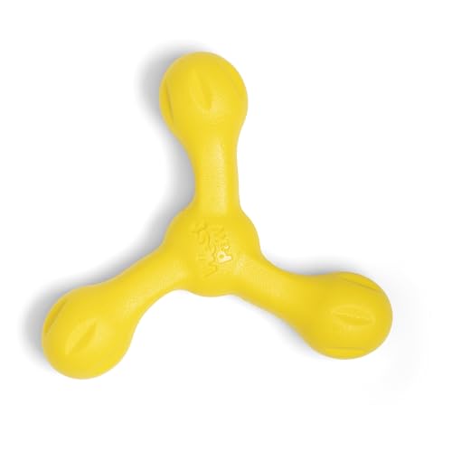 WEST PAW Zogoflex Air Skamp Tug-of-War Stick Dog Chew Toy – Hollow, Squishy Interactive Toy for Dogs, Puppies – for Chewing, Catch, Carry, Fetch, Dishwasher Safe, Latex-Free, 8.5", Dandelion Yellow - color: Dandelion Yellow