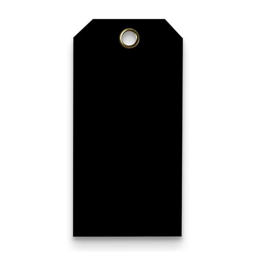 Tags 4 Less 15 Mil Waterproof Plastic Tags, Pack of 100 – 3” x 6” Heavy Duty Plastic Tags for Labeling, Outdoor Tagging, Equipment Labeling, Luggage, Valves & More (Black) - color: Black, size: 3" x 6"