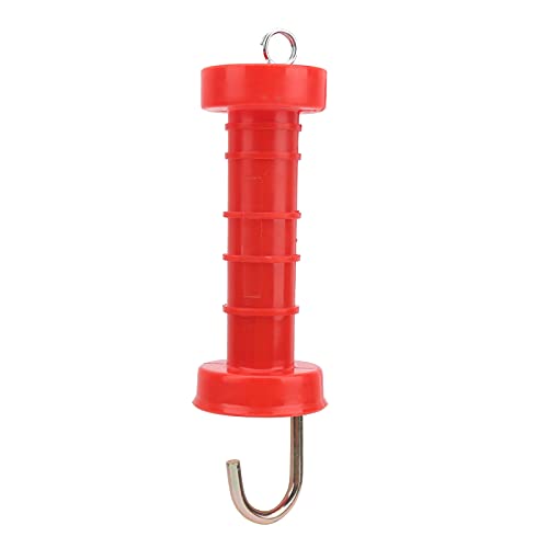10 Pcs Electric Fence Gate Handles, Heavy Duty Electric Fence Insulators Spring Gate Handles with 10Pcs Insulators