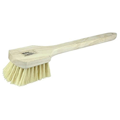 Weiler 44017 20" Utility Scrub Brush, White Tampico Fill, Long Handle, Wood Block - size: 20", style: White Tampico