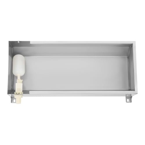 7.5L Water Trough for Livestock Self Filling Drinking Bowl with Float Valve & 3.28ft Hose 304 Stainless Steel Water Tank for Horse Goat Pig Cow Deer, Silver, Easy to Clean