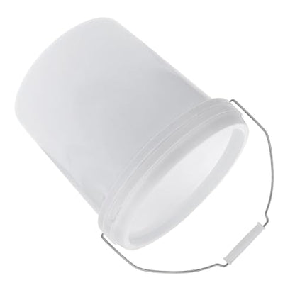 HEALLILY Food Container Sand Bucket All Purpose Pail 5 Gallon Buckets Food Storage Containers with Lids Airtight Pails Mop Bucket Toy Food with Cover Vomit Bucket Food Grade Plastic White