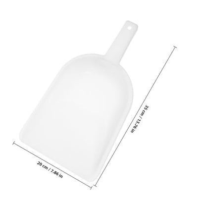 Plastic Poultry Feed Shovel Large Capacity Versatile White Pp Shovel Tool for Feeding and Farming Livestock with Sturdy Handle for Easy Scoop and Farm Use