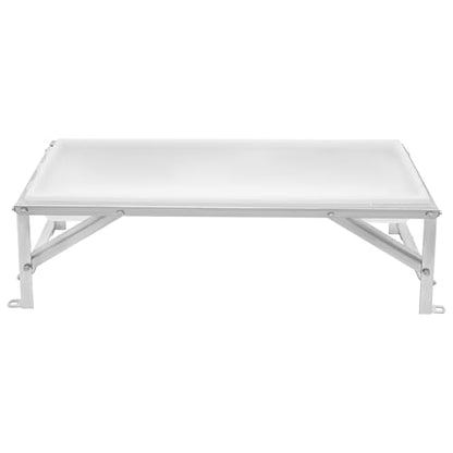 Goat Hay Feeder, 40'' Livestock Feeding Trough, 9 Gallon Large Capacity Horse Water Trough, Heavy Duty Sheep Hog Pig Feeder Trough for Deer Cattle Horse Sheep Hog Farm Sheds Pen(White) - color: White