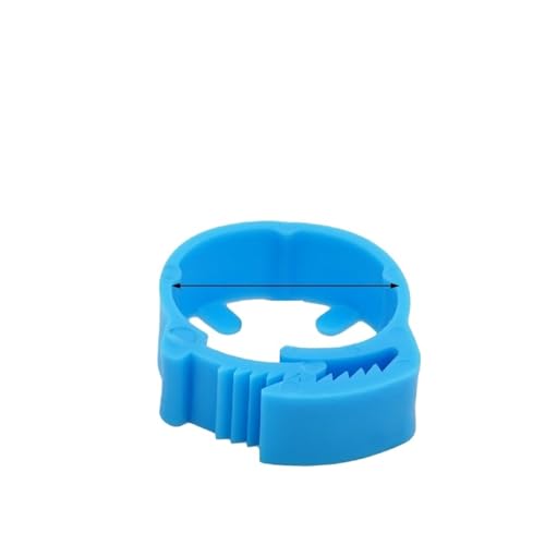 25/50Pcs 20~24mm Chicken Foot Rings Adjustable Poultry Leg Snap Ratchet No Number Buckle Clip Chick Duck Goose Pigeon Raising for Easy Flock Management(Blue,50pcs) - color: Blue, size: 50pcs