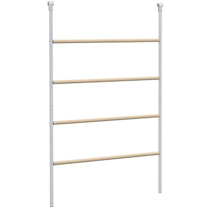 PawHut Chicken Perch for Coop, Wooden and Galvanized Steel Jungle Gym Roosting Bar Ladder for Backyard Poultry, 55" x 33.75"