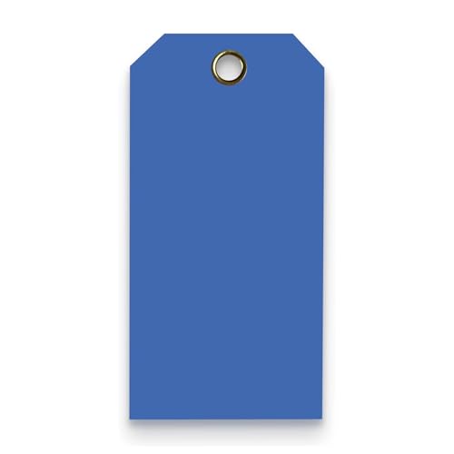 Tags 4 Less 15 Mil Waterproof Plastic Tags, Pack of 100 – 3” x 6” Heavy Duty Plastic Tags for Labeling, Outdoor Tagging, Equipment Labeling, Luggage, Valves & More (Dark Blue) - color: Dark Blue, size: 3" x 6"