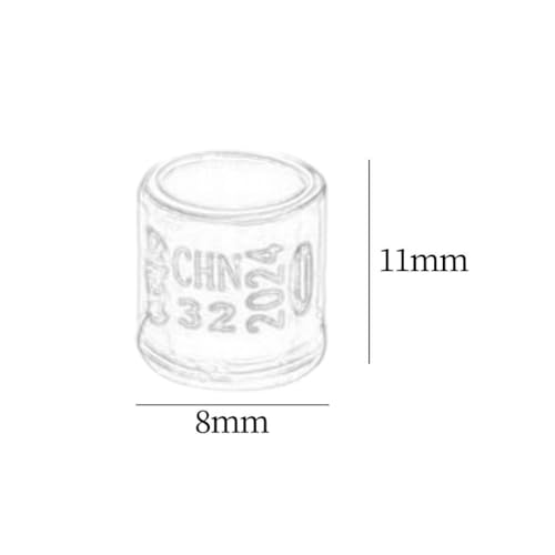 50 Pieces Pigeon Leg Rings Bird Rings Clips Aluminum Band Chicks Identification Band Reusable Suitable for Bird breeding Training Farm