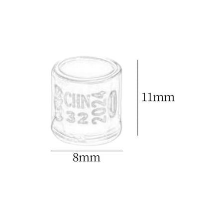 50 Pieces Pigeon Leg Rings Bird Rings Clips Aluminum Band Chicks Identification Band Reusable Suitable for Bird breeding Training Farm