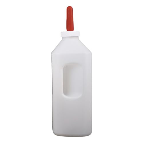 Calf Feeding Bottle with Nipple and Comfortable Grip Feeders 1-5L Large Capacity Easy Bottle - color: 4 Liters