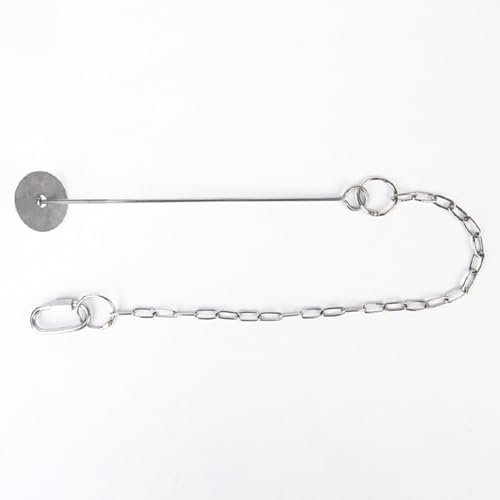 Hanging Feeders for Chickens Stainless Steel Construction Adjustable Chain Vegetable Skewer and Toy Function to Relieve Stress Feeding Tool - size: L