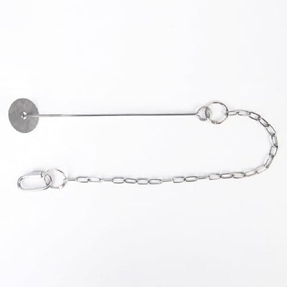 Hanging Feeders for Chickens Stainless Steel Construction Adjustable Chain Vegetable Skewer and Toy Function to Relieve Stress Feeding Tool - size: L