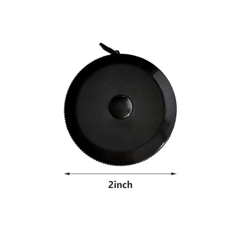 GDMINLO 3 Pack Tape Measure Measuring Tape for Body Fabric Sewing Tailor Cloth Knitting Craft Weight Loss Measurements Retractable, Small Push ButtonDouble Scales Rulers 60-inch 1.5 Meter (Black)