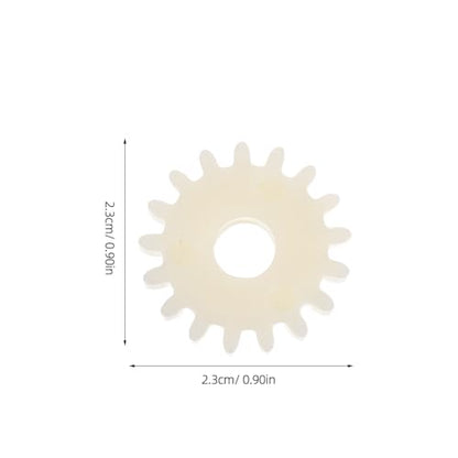 6pcs Egg Incubator Replacement Parts Plastic Rotating Gears for Egg Accessories Compatible with Goose Chicken Duck Hatching Machines Beige