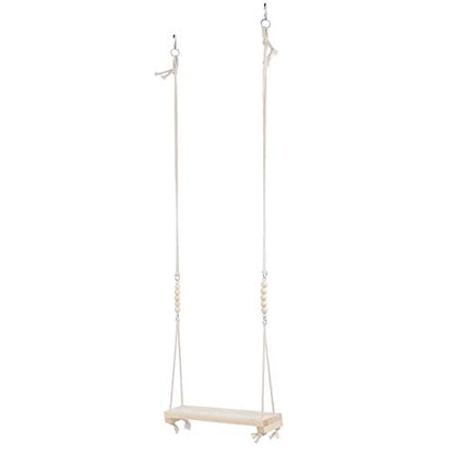 Chicken Swing Wooden, Pet Large Pinevood Stand Bar Hanging Toys Climbing Swings Safety Toy Chewing Biting Playing Ladder Ing for Hens Medium Bird