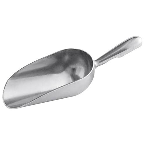 Aluminum Scoop for Ice and Flour - Metal Scooper for Canisters, Dry Goods, Sugar - Small Kitchen Food Scoop for Freezer, Ice Machine, Pet Food - Hand Scoopers