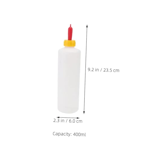 KESYOO 2Sets Animal Feeding Milk Bottles for Calves Goats Sheep Portable Farm Feeder with Replacement Nipples for Daily Use Essential Livestock Accessory