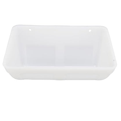 Pissente Hanging Poultry Feeder, Large Capacity Plastic Chicken Feeder with Space Saving Design for Farm Coop Poultry Feeding (White) - color: White