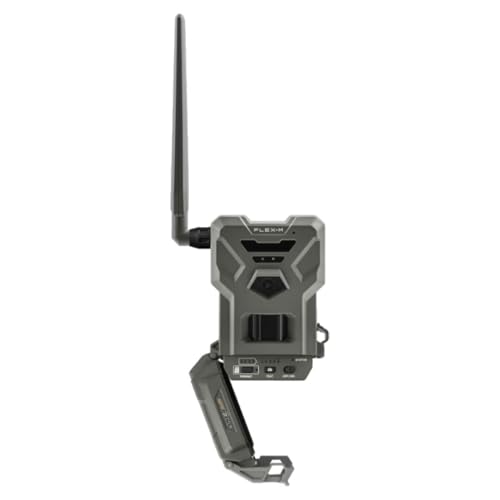 SPYPOINT Flex-M Twin Pack Cellular Trail Cameras - Best Hunting Accessories, No WiFi Needed, GPS, Night Vision, Dual-Sim LTE, IP65 Water-Resistant Game Camera, 28MP Photos, 720p Videos + Sound (2) - color: Camera Only, size: Pack of 2