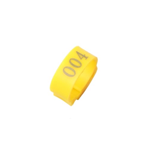 50Pcs Adjustable Size Chicken Foot Ring Poultry Number Tag Buckle Plastic Chick Duck Goose Farm Breeding Supplies for Easy Flock Management(Yellow) - color: Yellow
