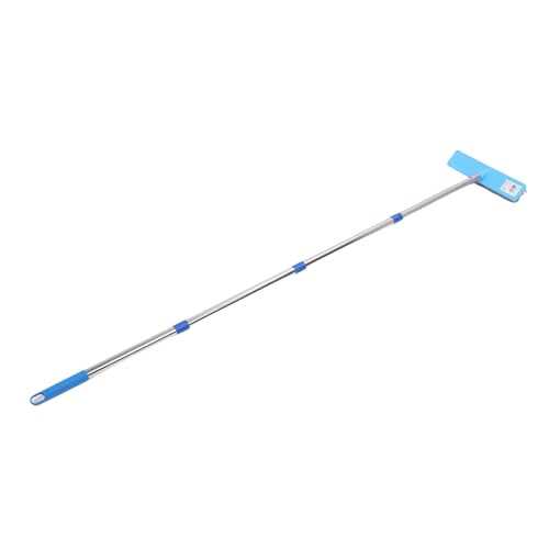 Jeffergarden Long Handle Scrub Brush Heavy Duty Stiff Wire Broom with Stainless Steel Telescopic Pole for Grime Moss Removal on Patio Deck Tile Garage Floor (160cm) - size: 160cm
