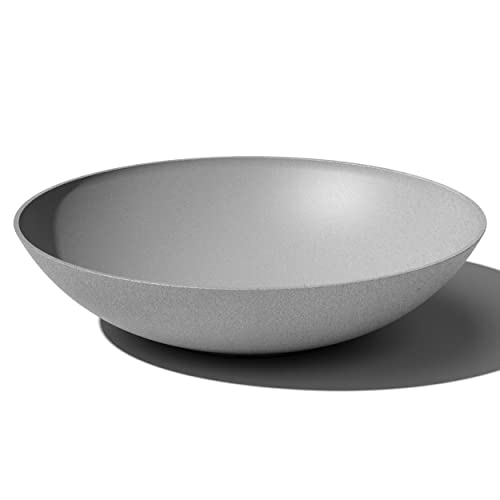 Veradek Mason Series Lane Bowl Planter| for Indoor or Outdoor Tabletops/Gardens |Made from Plastic-Stone Composite with Drainage Holes|Modern Décor for Flowers, Succulents, Small Plants - color: Gray, size: 8"H x 32"DIA