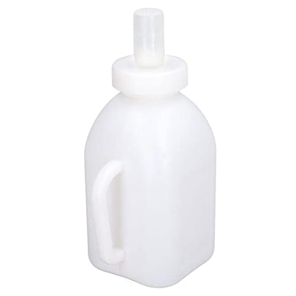 Calf Feeding Bottle 1L Capacity Thick Durable Easy Cleaning Calf Milk Feeder with Detachable Pacifier for Calves and Lambs Farm Use Plastic Silicone 2 Pack