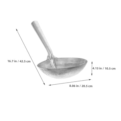 Iron Ladle Spoon for Feeding Livestock Heavy-Duty Scoop and Farm Animals Handle Water and Dipper for Homesteaders and Farmers