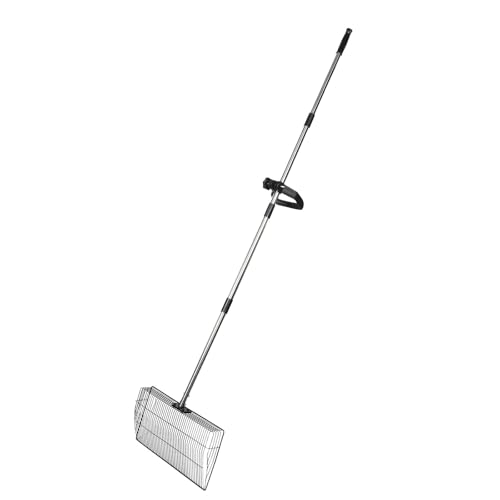 KESYOO Chicken Coop Cleaning Shovel 38cm Long Handle Heavy Duty Metal Chicken Waste Collection Tool Poultry Supplies Farm Use