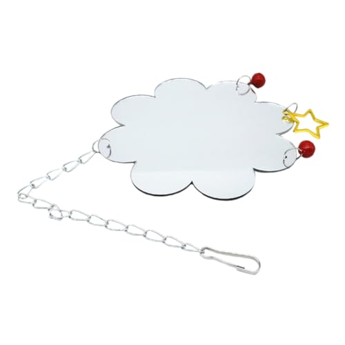 Hanging Chicken Mirror with Hook Bird Accessory for Pet Chickens and Parrots Durable Design to Enhance Play and Intellectual Development