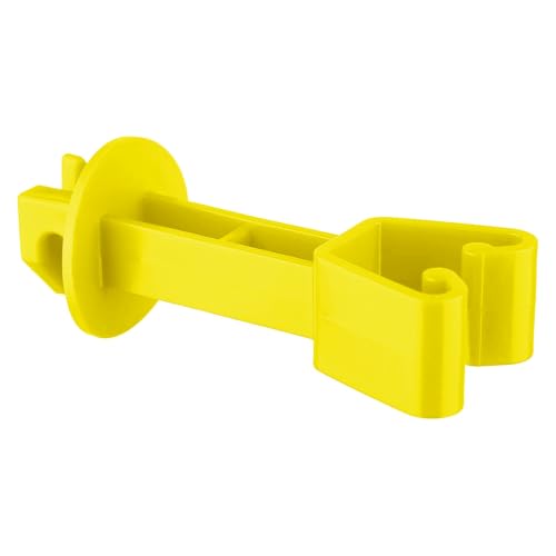 Insulators for Electric Fence Wire 25PCS Chain Link Post Extended Insulator, Farm Fence,Yellow - color: Yellow