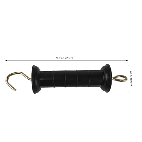 LIFKOME 4pcs Electric Fence Gate Handle Insulator, Plastic and Iron Material with Spring, Easy Installation for Garden Fence and Ranch Management, Outdoor Farm Gate Accessories