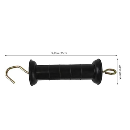 LIFKOME 4pcs Electric Fence Gate Handle Insulator, Plastic and Iron Material with Spring, Easy Installation for Garden Fence and Ranch Management, Outdoor Farm Gate Accessories