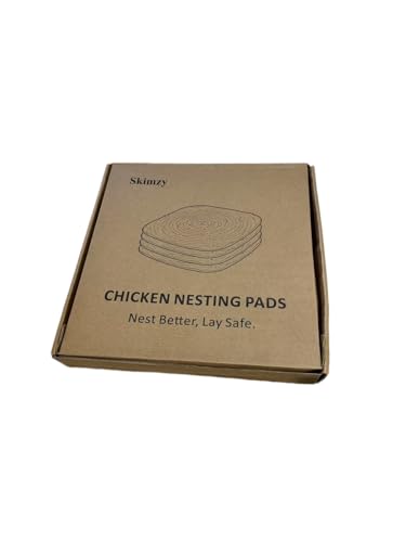 Chicken Nesting Box Pads, Washable Nesting Pads for Chicken Coop Bedding Nest Box Liners Reusable Nesting Pads for Laying Eggs Chicken Coop Accessories Grey 12''x12'' 4 Pictures Skimzy