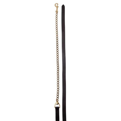 Billy Royal Leather Lead with Brass Chain for Horses | Hand-Rubbed Havana Tint | Ideal for Stallions & Tougher Equines | Matches Stable Halters