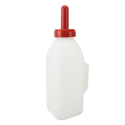 Keenso 2L Calf Milk Feeding Bottle, Thicken Leakproof Silicone Nipple Calf Nursing Feeding Supplies with Handle, Safe and Reliable for Farm Pasture (Upright Milk Pot)