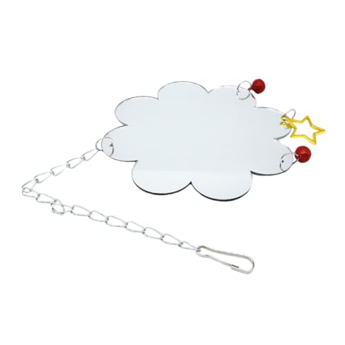 BESPORTBLE Hanging Mirror Toy with Bell for Chickens and Birds Safe Durable Pet Mirror Accessory for Cage Decoration and Entertainment