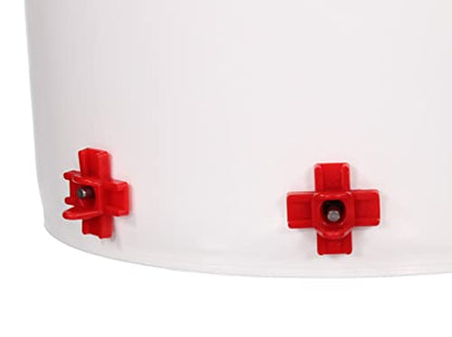 Noble Nest 5 Gallon Bucket Chicken Nipple Waterer, 8 Nipple, 360° Waterer - color: No Stand, size: 8 Nipple, 360° Waterer