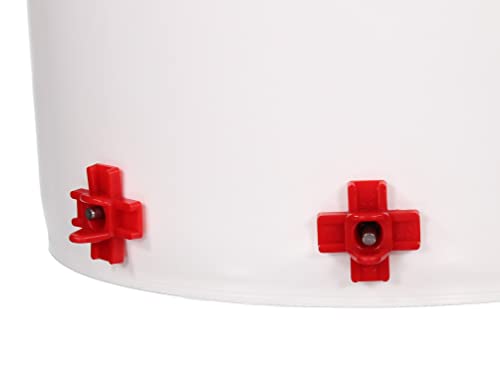 Noble Nest 5 Gallon Bucket Poultry Nipple 360° Waterer, 8 Nipple, No Stand - color: Add Black Waterer Stand, size: 8 Nipple, 360° Waterer