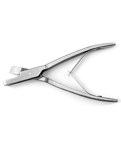 QWORK Pig Ear Tag Pliers, 1 Pack Stainless Steel Animal Identify Tool for Pig Equipment Farm Animals