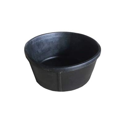 Tru Guard 2 Quart Capacity Heavy Duty Livestock Black Rubber Feed Pan - (10 Pack) - size: 10 Pack