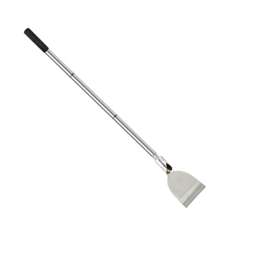 Floor Scraper Tool, Garden Flat Shovel, Razor Blade Paint Scrapers for Wallpaper Sticker Removal, Tile Gum Glue Stains Cleaning Tools, Snow Shovel for Driveway-Stainless Steel Long Handle